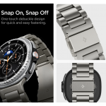 Spigen SGP Modern Fit Titanium Λουράκι Μπρασελέ για Samsung Galaxy Watch 8 40mm/44mm/46mm - Natural ΤΙΤΑΝΙΟ - AMP10122